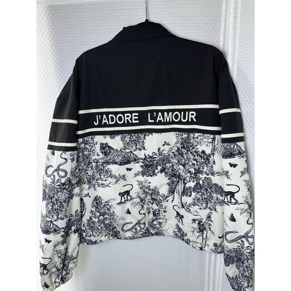 Ellandemm Women's Black White Toile Coat Jacket Zip XXXL 3x $120 - Picture 9 of 16